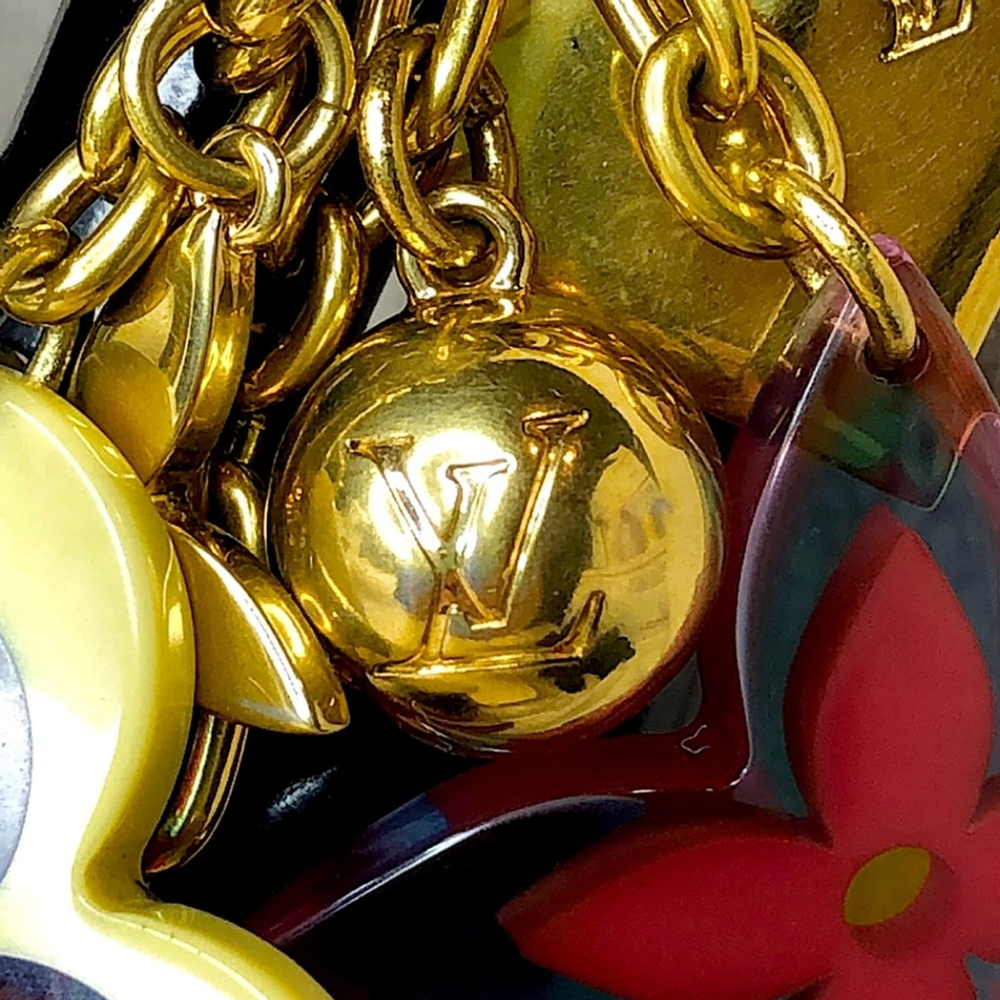 LOUIS VUITTON Bijoux Red Yellow Blue and Gold Plated Ball Flower Heart Charms - Picture 4 of 17